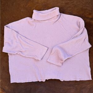 Women's Pink Turtleneck Sweater the group babaton waffle knit